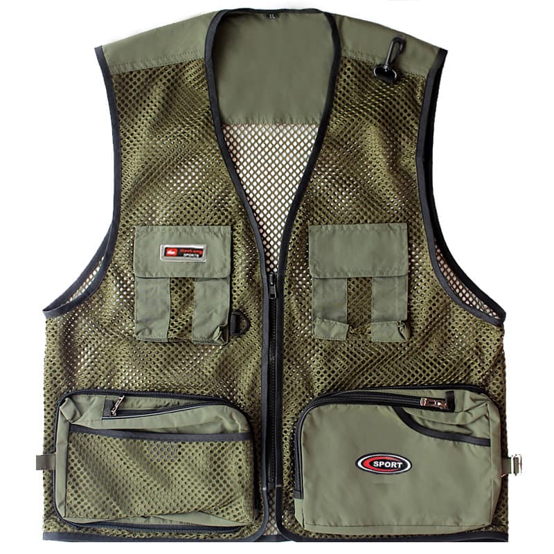 Summer Mesh Vest Photography Fishing Vest Advertising Volunteers Casual Multi-Pocket Men's and Women's Vest