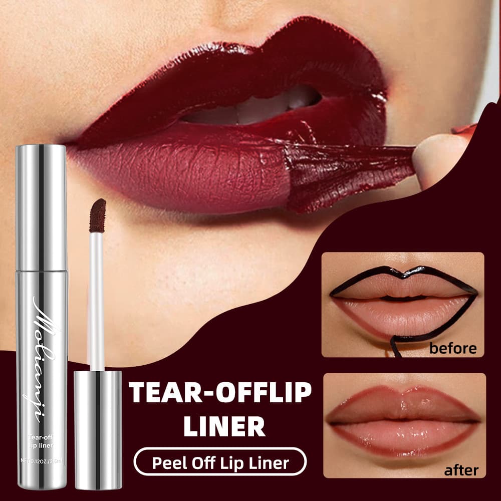 Cross-border Bestseller Peel-off Lip Liner Waterproof Non-stick Non-smudge Easy Color Application Detachable Lip Gloss Lipstick Lip Gloss