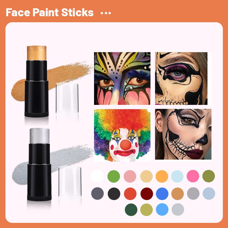 Cross-border Halloween 11-color face painting stick injury effect makeup oily body painting stage makeup special effects makeup
