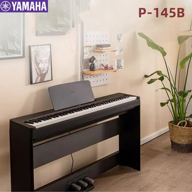 Yamaha P145B Professional 88-Key Weighted Digital Piano for Beginners - Portable Teaching and Examination