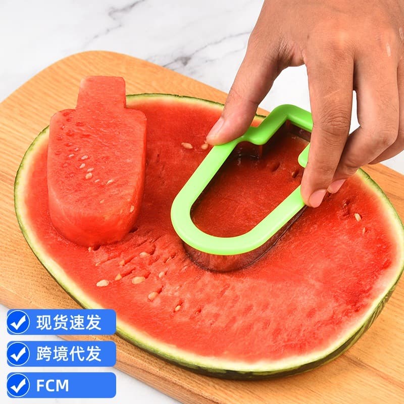 Creative stainless steel watermelon slicer popsicle shape slicer watermelon ice cream mold dividing slicer wholesale