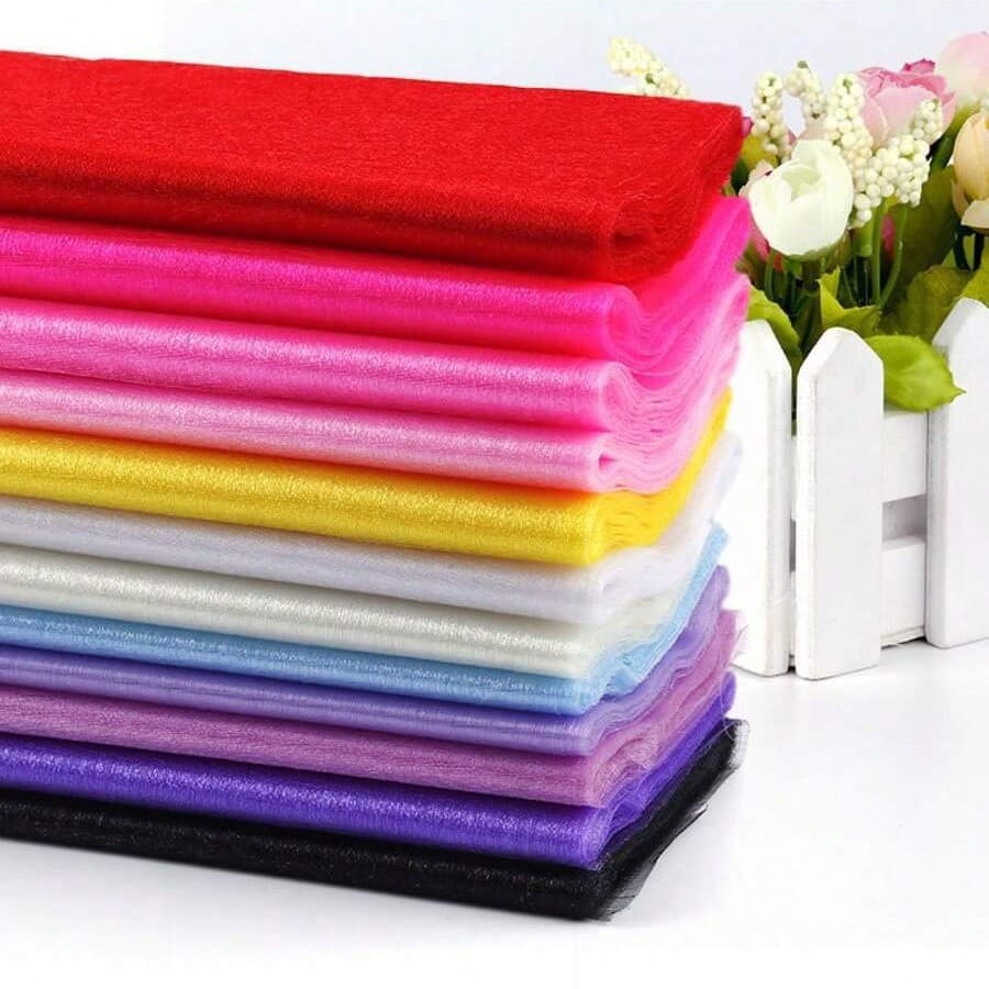 10-Meter Wedding Scene Arrangement Gauze Organza Chair Back Gauze Stair Gauze Chiffon Gauze Decoration Wedding Favor
