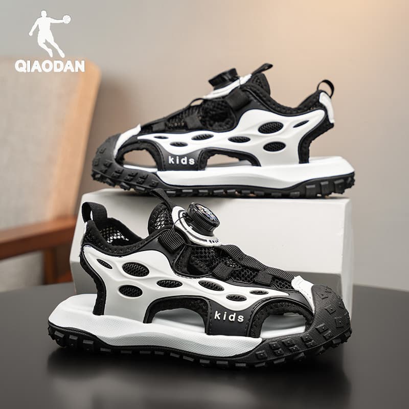 Jordan Children's Boys' Sandals Summer New Boys' Wading Shoes Children's Sports Toe-Covered Sandals Girls' Beach Shoes