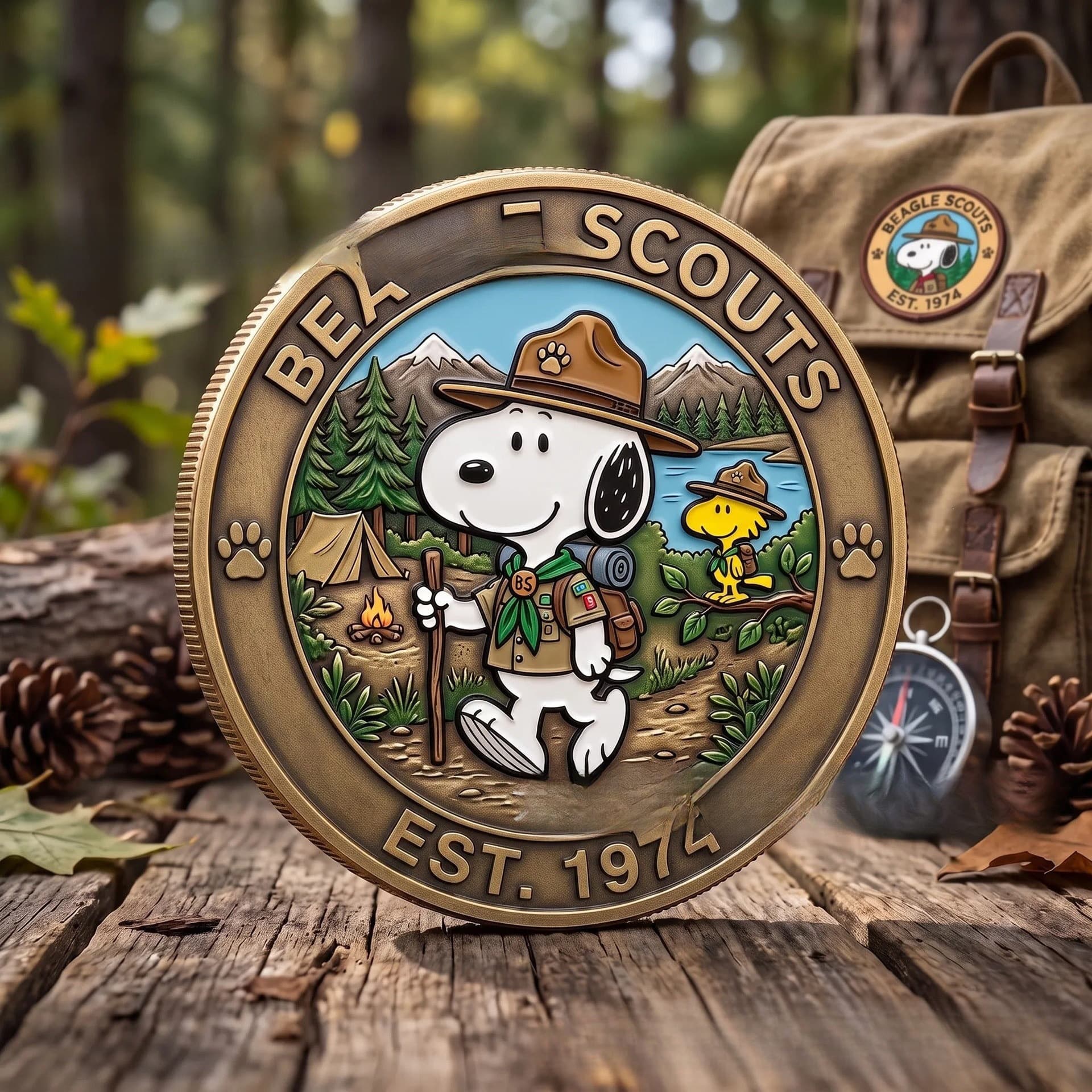 Cross-BorderThe Beagle Scouts EST. 1974 Heritage Coin Beagle Scouts Coin