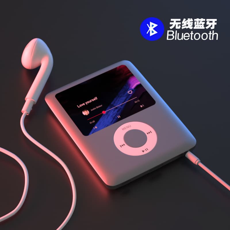 Student version MP3/MP4 portable music player, Bluetooth mini with screen for English novel reading, high school students P5P3.