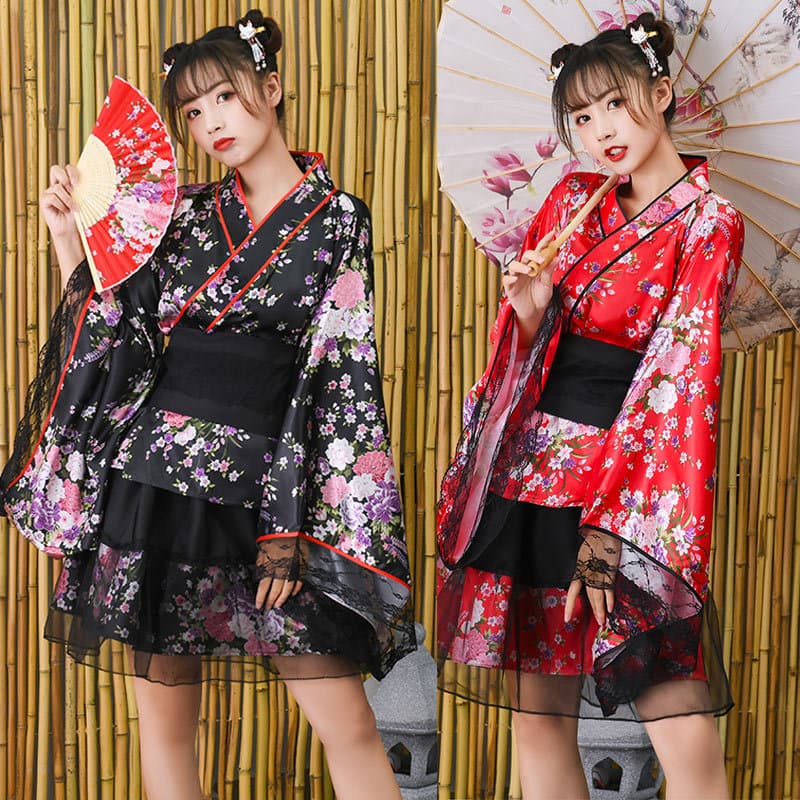 Japanese Cosplay Anime Costume, Cute Girl Style Improved Performance Dress, Fireworks Festival Yukata
