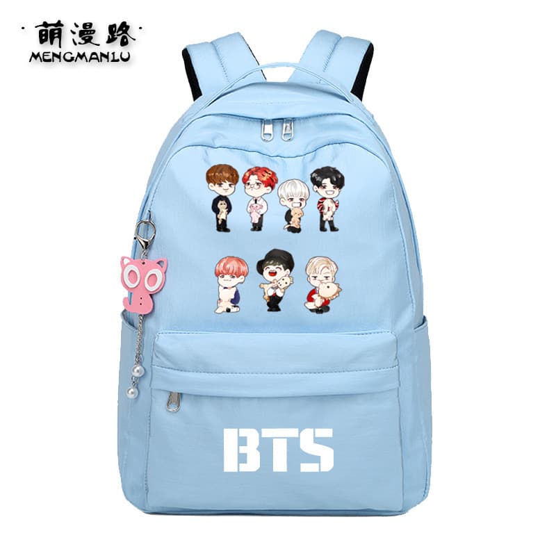 BTS Bangtan Boys Official Backpack Fan Support Same Style School Bag for Middle and High School Students