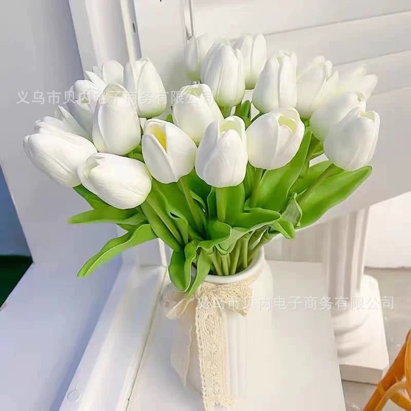 PU Mini Simulation Tulip Artificial Flowers Cross-border Bride Bouquet Home Decoration Fake Plant Photography Props