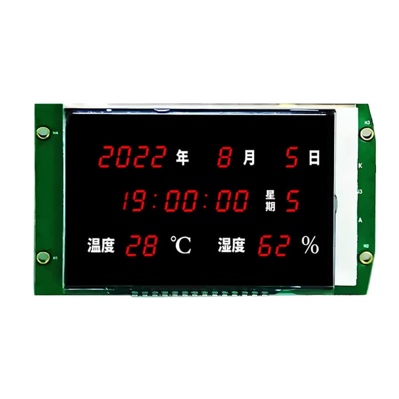 Electronic Clock LCD Display Screen Customizable TN Segment Screen Alarm Clock Black Background White Characters VA Segment Screen Panel