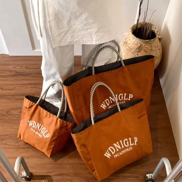 Japanese-Style Large Tote Eco-Friendly Shopping Bag, Large-Capacity Commuter Bag, Bento Bag, Versatile Tote Bag, Minimalist Shoulder Bag for Women