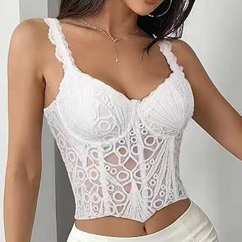 New Cross-Border European and American High-Quality Fishbone Corset Sexy Lace Embroidery Floral Corset Outerwear Waist Training Top