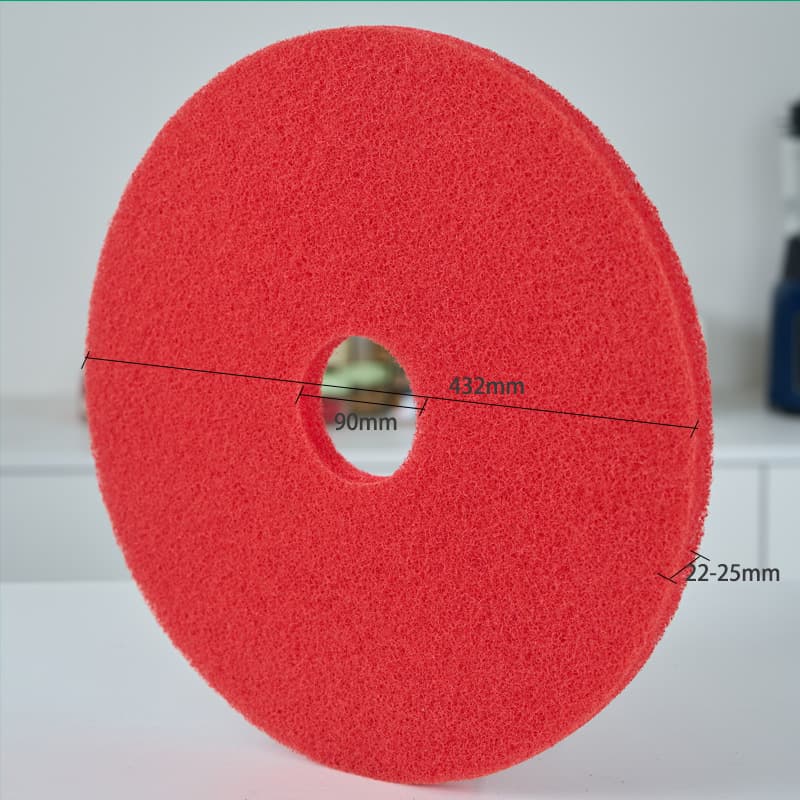 17-inch Commercial Polishing Pad Floor Scrubber Scrub Pad Cleaning Pad Wax Stripping Disc Grinding Disc Factory Grinding Pad (5-Pack)
