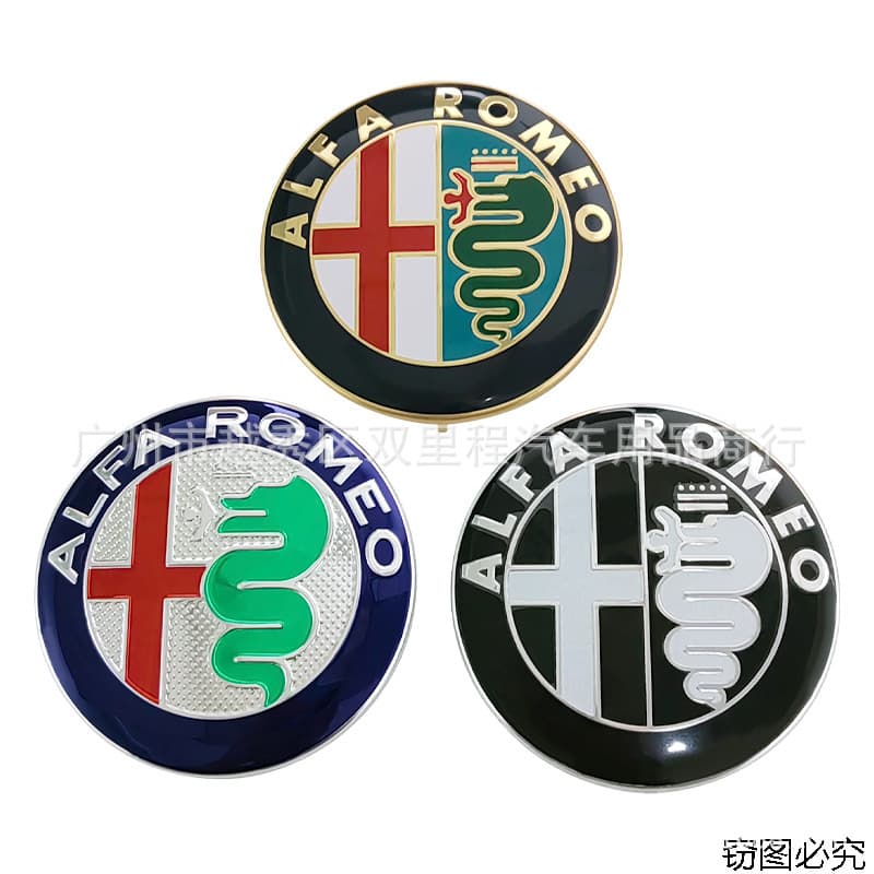 For Alfa Romeo 74MM Hood Badge ALFA ROMEO Front and Rear Emblem
