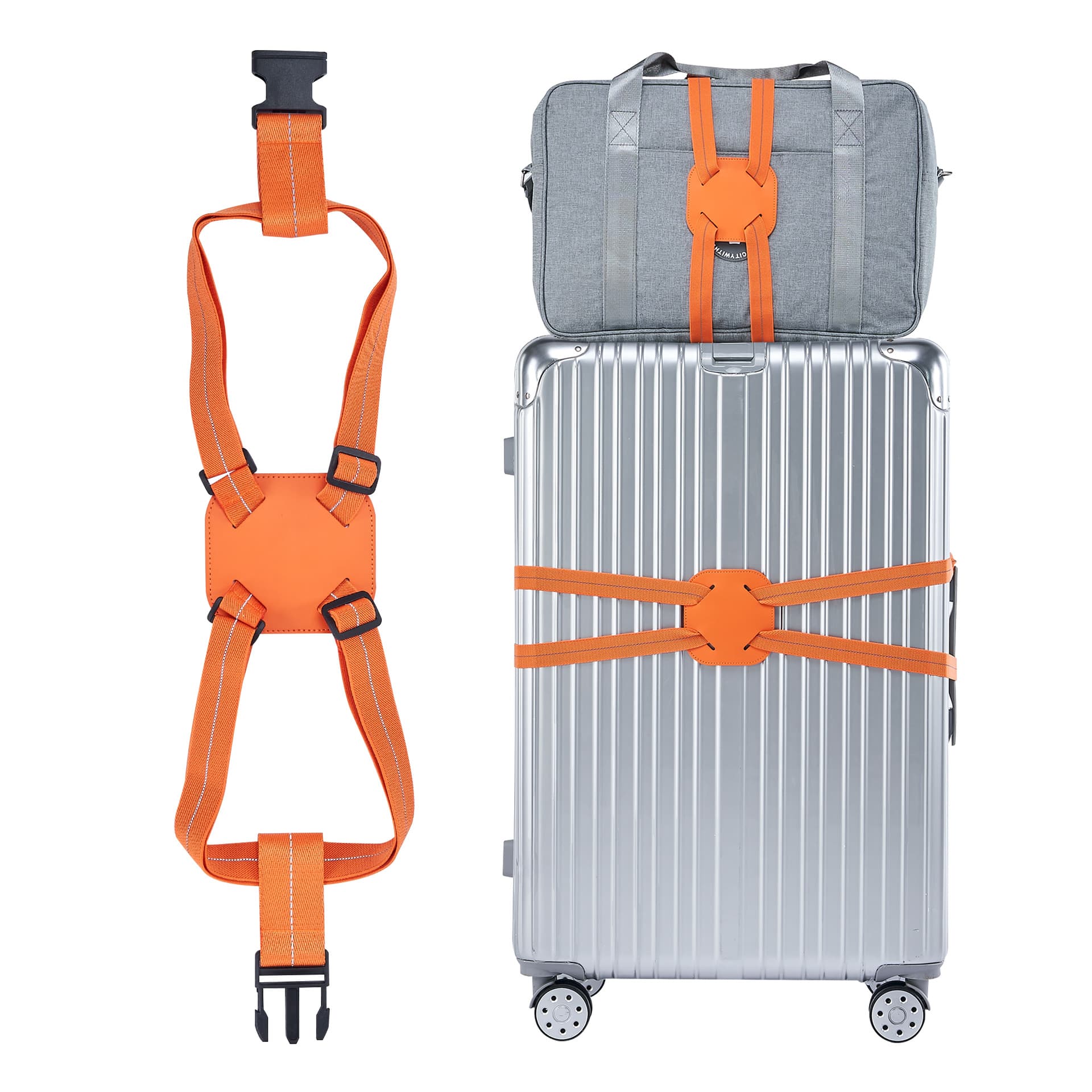 Amazon bestseller elastic backpack luggage tie-down strap, cross-style fastening for hand luggage and travel cases