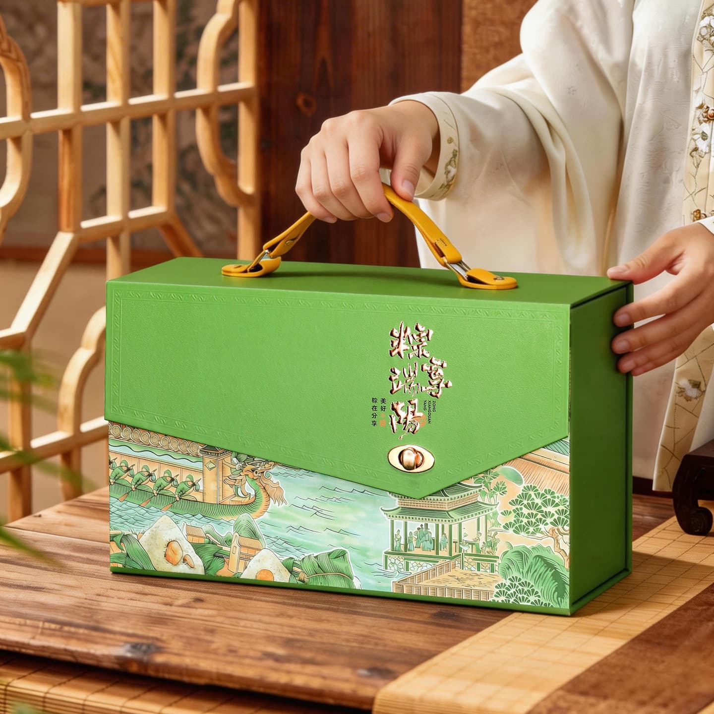 2026 Dragon Boat Festival Zongzi Gift Box Packaging Box Empty Box Corporate Hotel Dragon Boat Festival Gift Box Souvenir Gift Box Customization