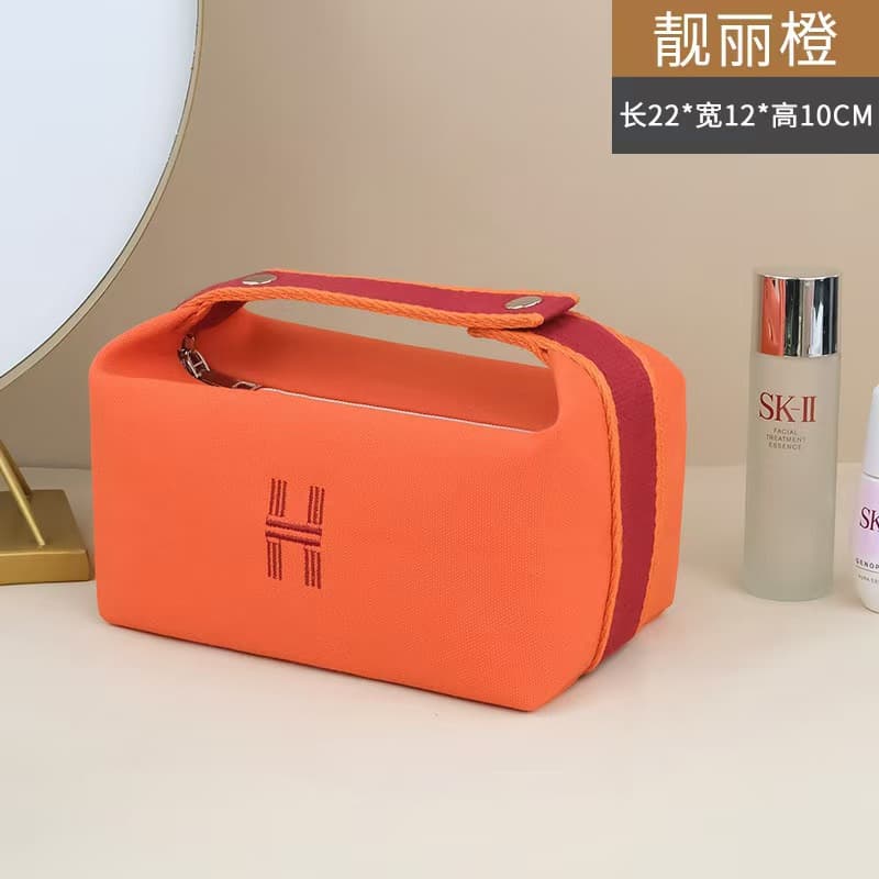 Fashionable New Modern Minimalist Canvas Cosmetic Bag Travel Toiletry Organizer Portable Storage Pouch