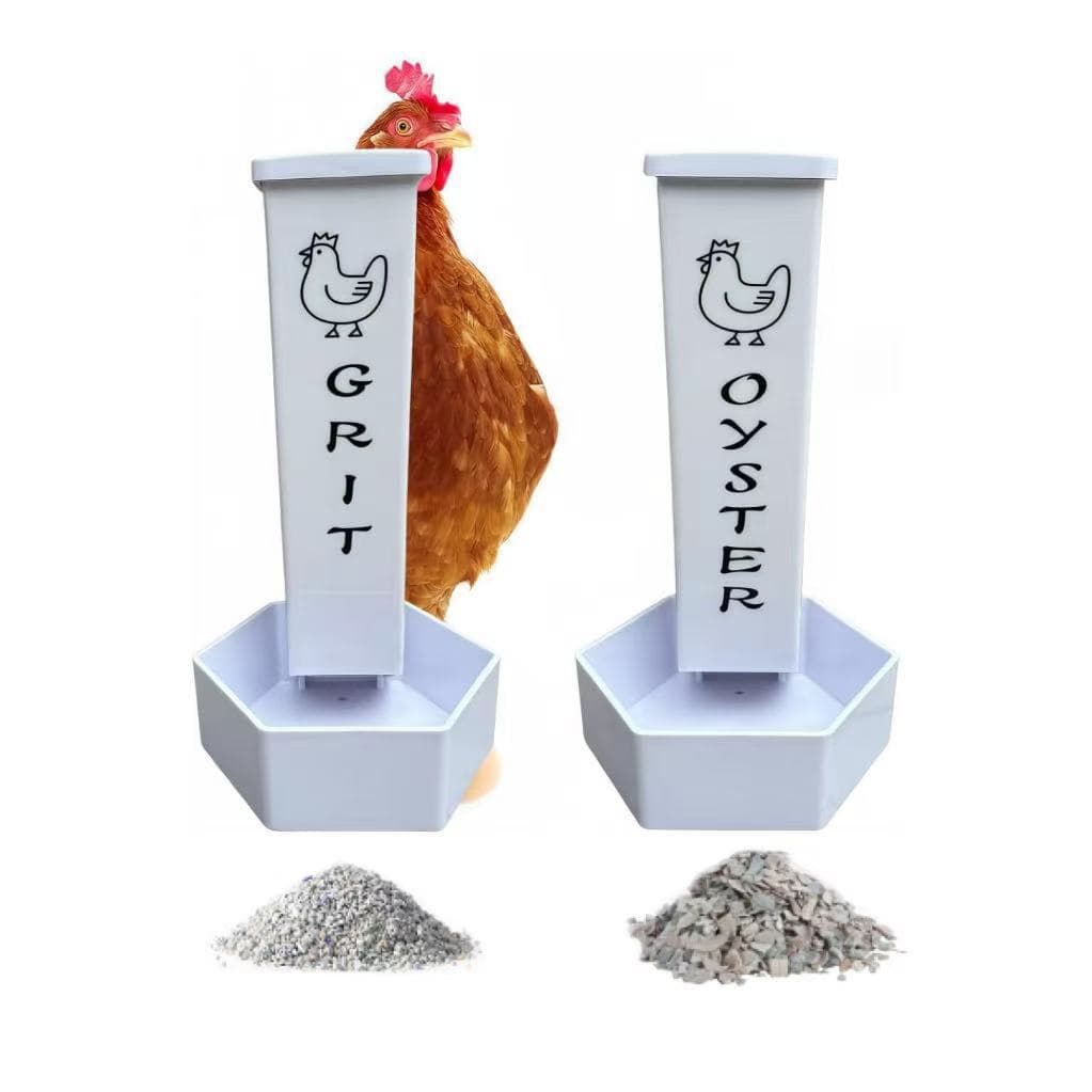 Cross-Border Chicken and Oyster Shell Feeder and Grit Chicken Accessories, Automatic Hanging Fence Chicken Feeder, New Product for Baby Chicks and Pets