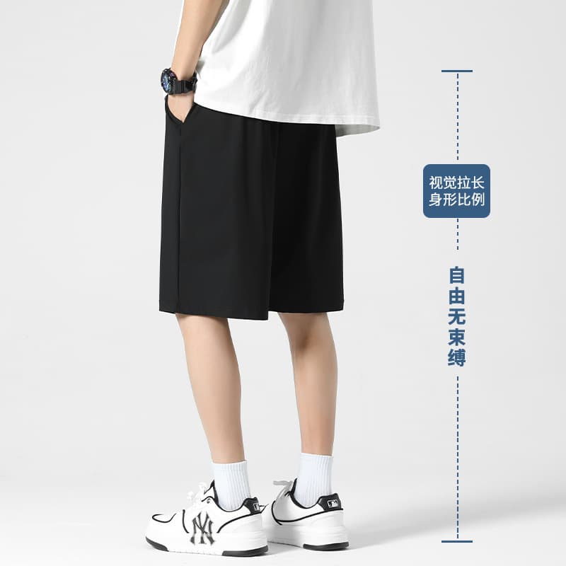 Men's Summer Thin Quick-Dry 5-Inch Shorts Loose Fit 2026 New Ice Silk Casual Sports Shorts