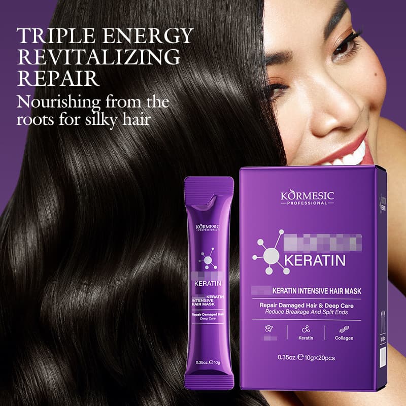 KORMESIC Keratin Smooth Shine Intensive Hair Mask Box Pack Hair Mask Cross-border Trade Factory Wholesale