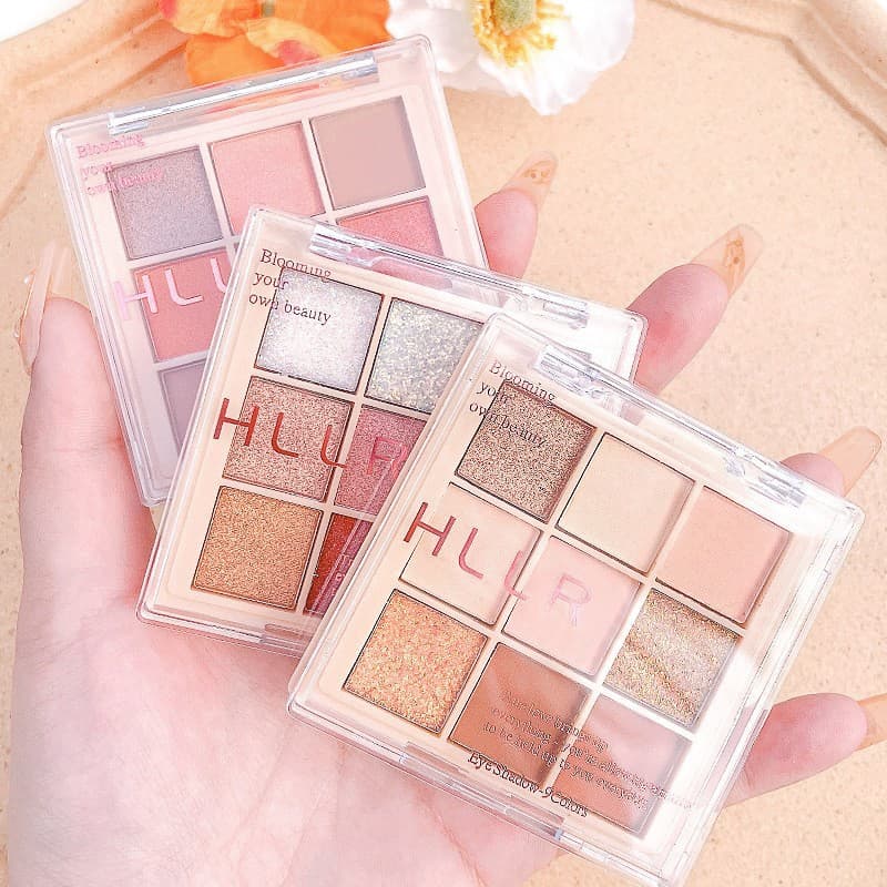 Nine-Color Eyeshadow Palette, Multi-Purpose Matte Glitter and Fine Shimmer Eyeshadow Contouring Palette, Cross-Border Makeup