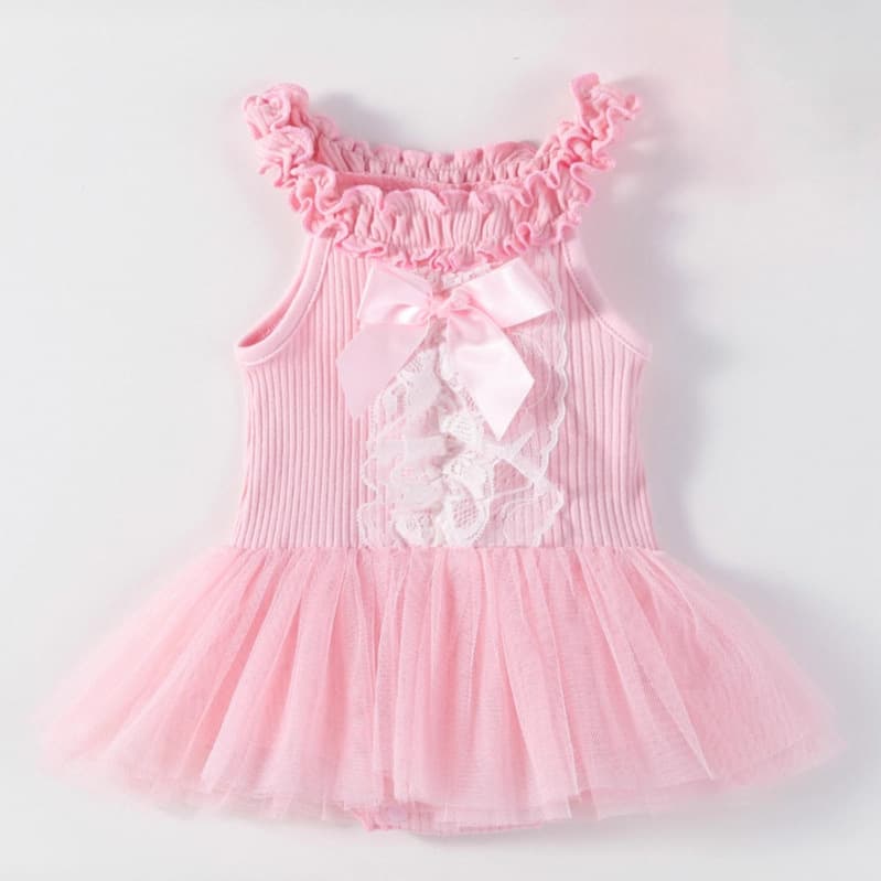 Princess Vest Baby Girl One Year Old Full Moon Celebration Cotton Summer Outfit Short Crawler Suit Fashionable Baby Clothes