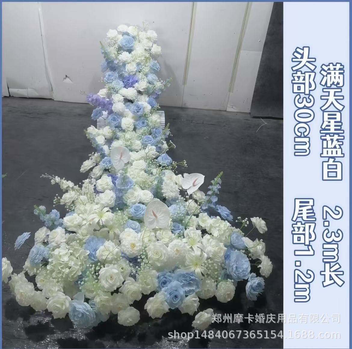 New Waterfall Flowing Artificial Flowers for Engagement Banquet Decoration Trailing Table Flowers Wedding Background Setup Shopping Mall Window Display