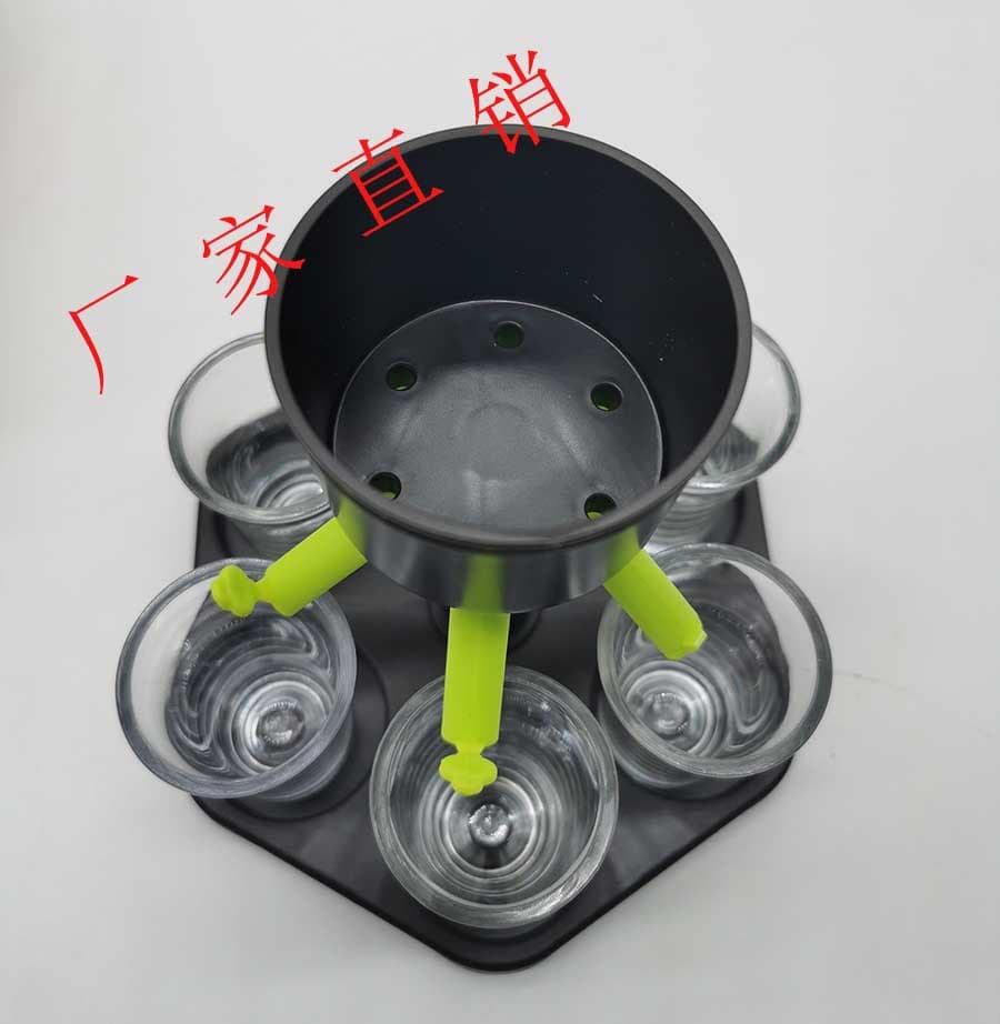 Shot Glass Dispenser 6-Cup Holder Party Pourer Beverage Machine