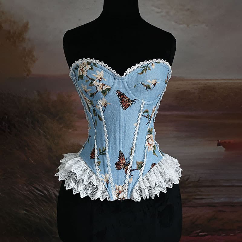 767 European and American Cross-border Women's Sexy Corset Bustier Lace Dress Corset