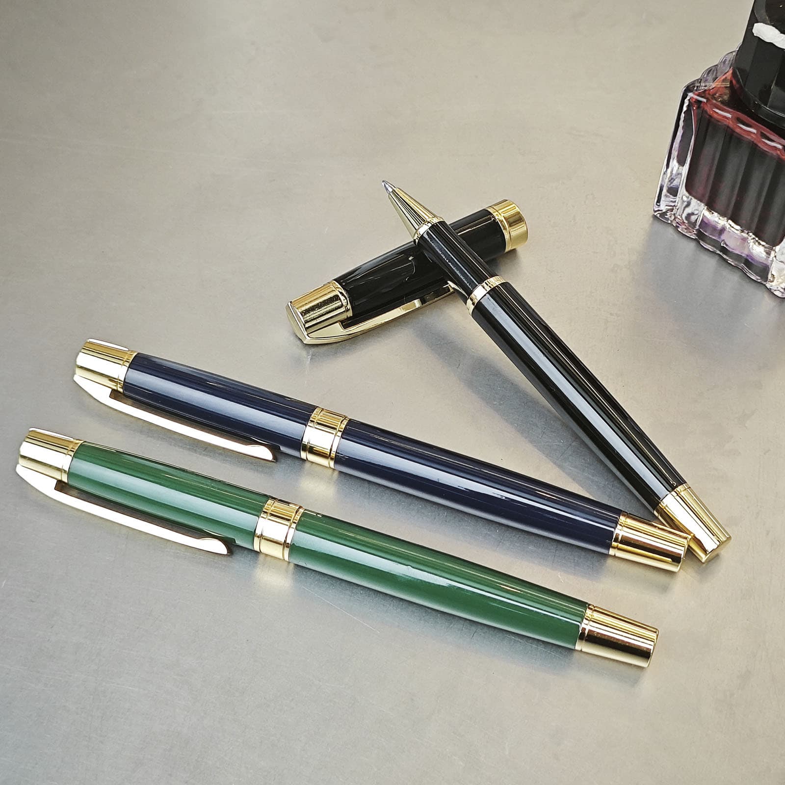 Metal Signature Pen Gel Pen Business Ballpoint Pen Wholesale Hotel Pen Exhibition Promotional Pen Metal Advertising Pen