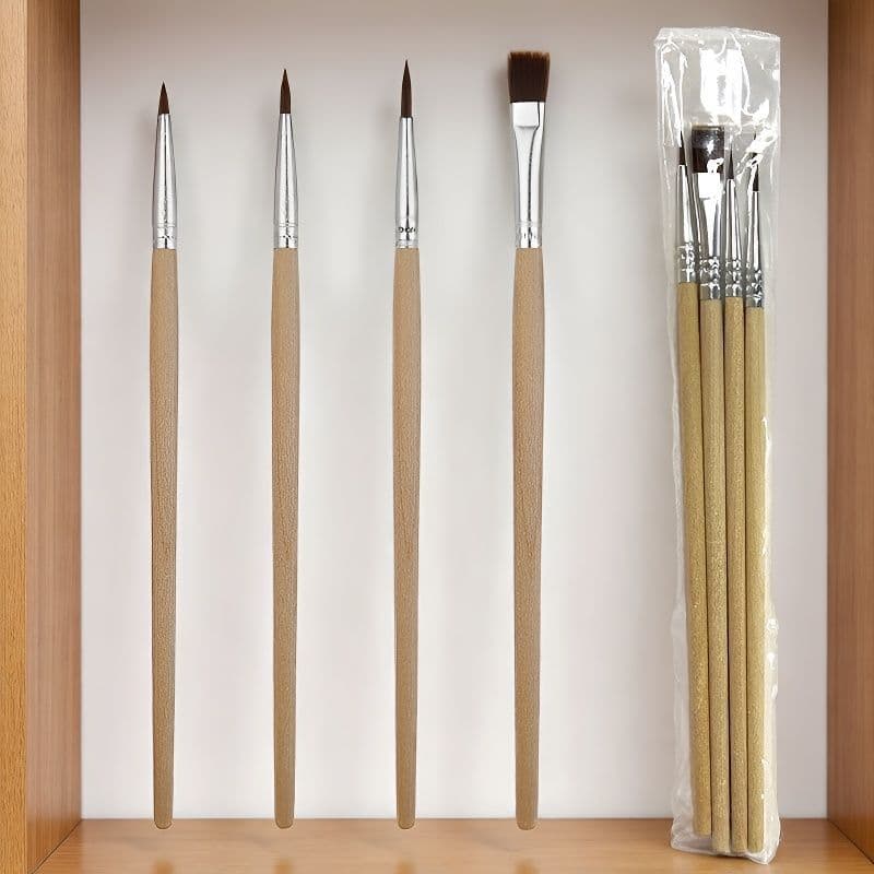 Wholesale digital oil paint brush for children graffiti coloring nylon hair brush kindergarten line tracing watercolor gouache hook line pen