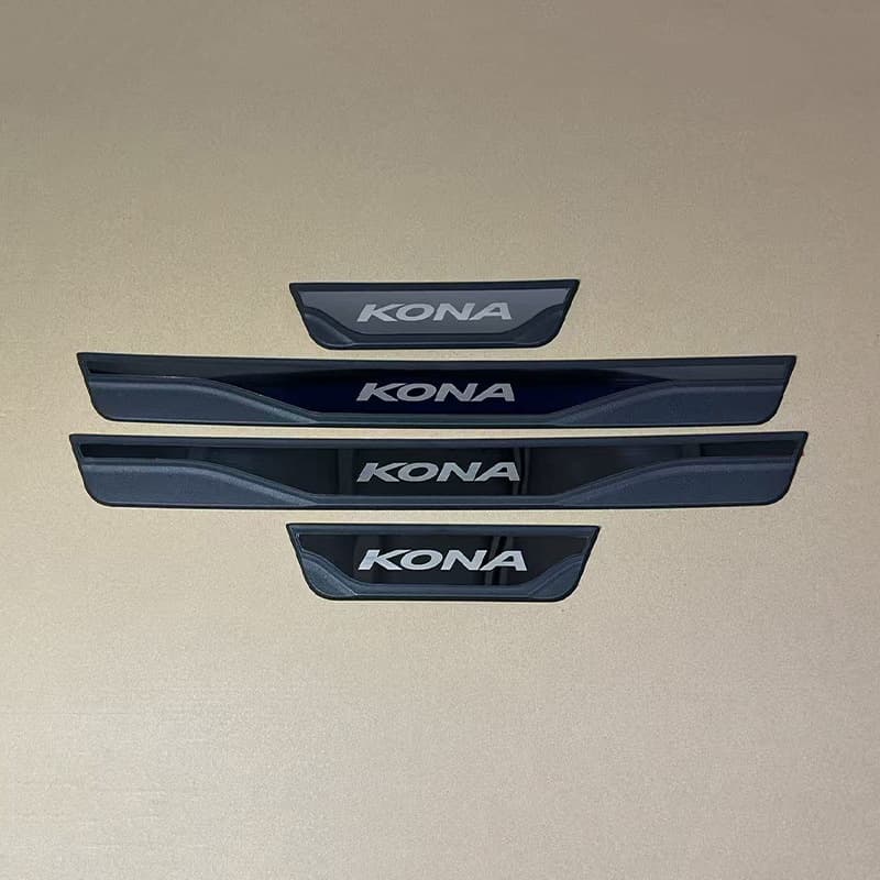 Compatible with Hyundai KONA Exterior Door Sill Protector Scuff Plate For Hyundai KONA 2017-21
