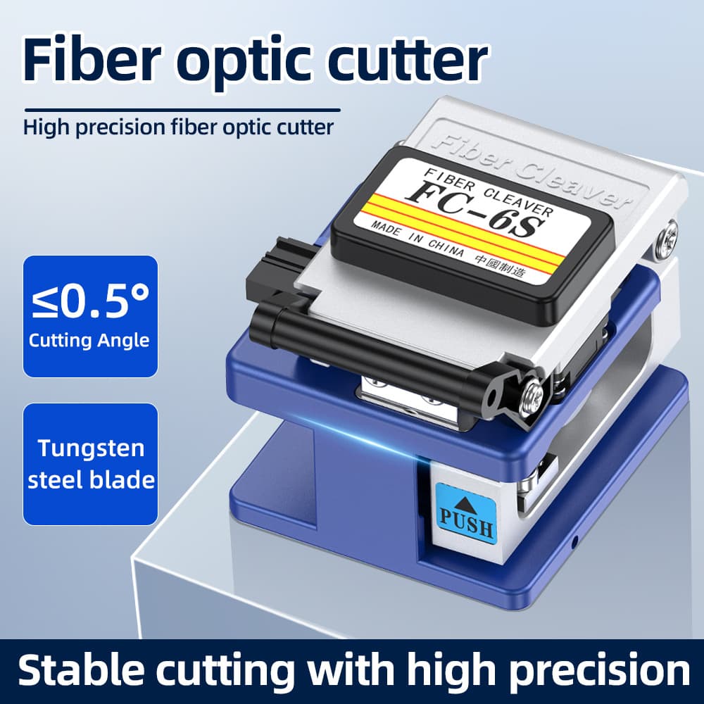 FC-6S Fiber Cutter High Precision Fusion Cutting Knife Hot Melt FTTH Automatic Back Cutting Fiber Cutter Manufacturers