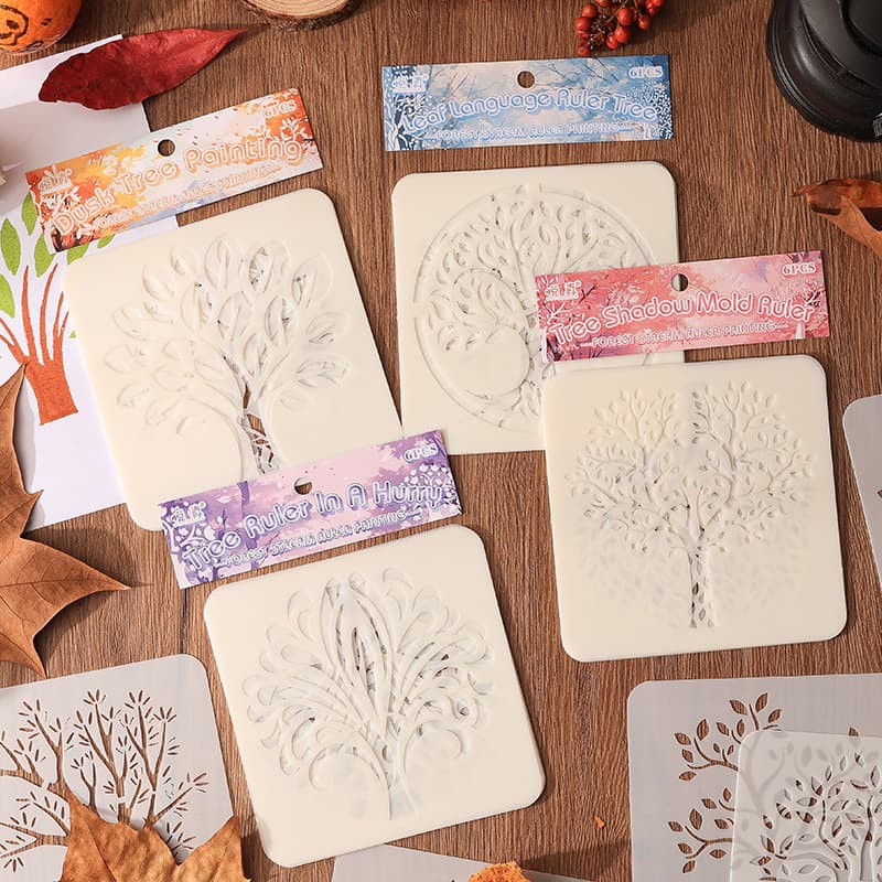 Yuezhulinnian Hollow Carving Painting Template Hand Copy News Template Colorful Drawing Template Pet Drawing White PET Material