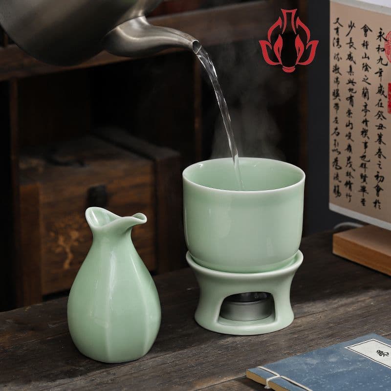 Xingyue ceramic liquor/strong alcohol/yellow rice wine warmer, household heating stove with antique-style accessories
