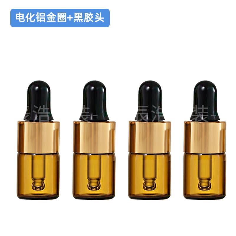 Brown Small Dropper Bottle 3ml 5ml Essential Oil Glass Bottle 1ml 2ml Mini Sample Refill Bottle Dropper Bottle