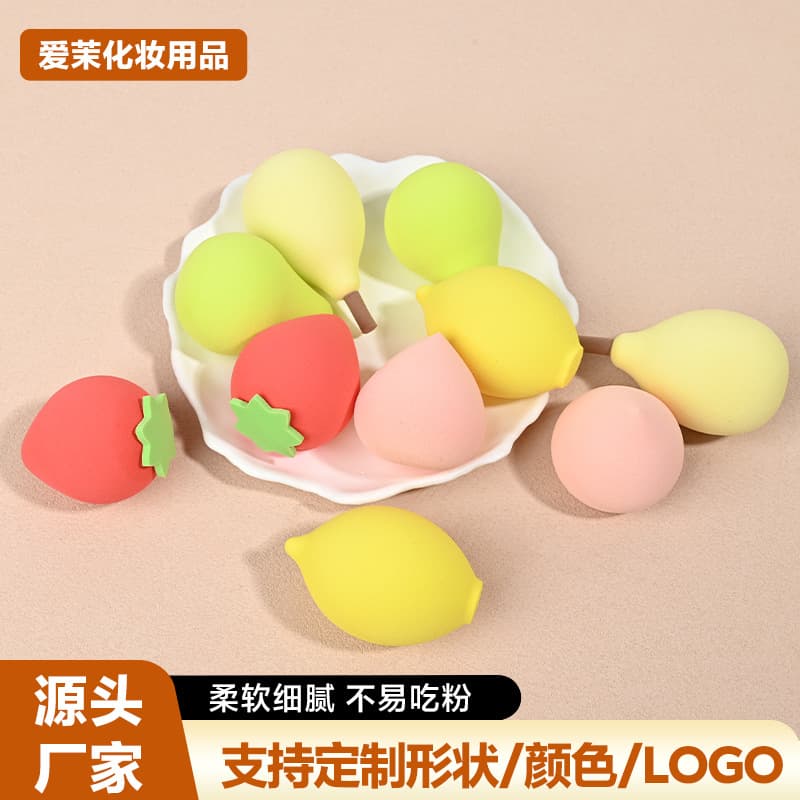 Fruit Beauty Blender Puff Strawberry Peach Lemon Makeup Egg Puff Fruit Makeup Sponge Dual-Use Wholesale