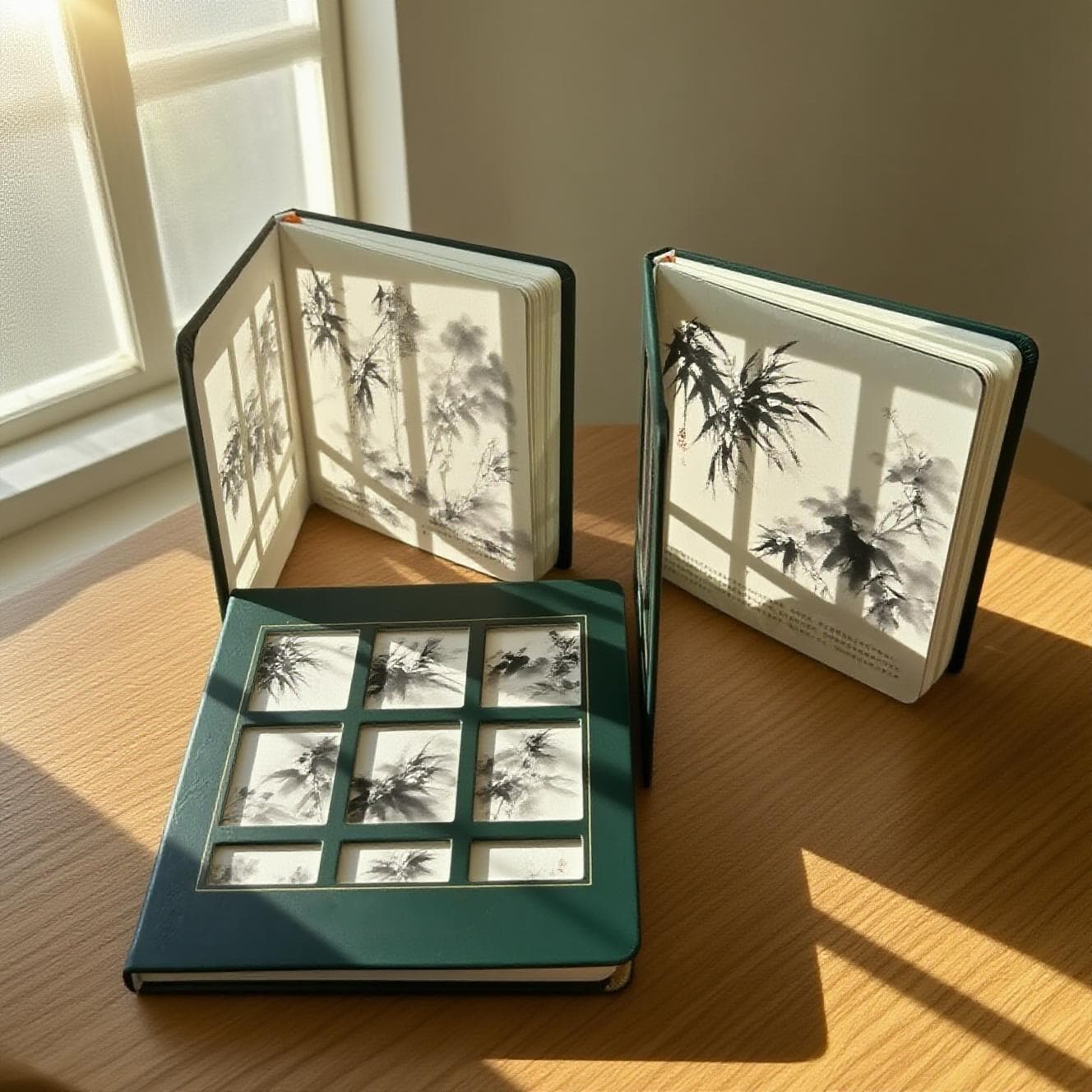 Custom Stained Glass Film Notebook - Travel Souvenir Stamp Collection Book with Premium Translucent Window Design Diary