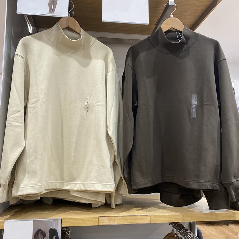Japanese Order Collaboration Men's/Women's Loose Soft High Neck Pullover Long Sleeve T-Shirt Thermal Base Layer 471806