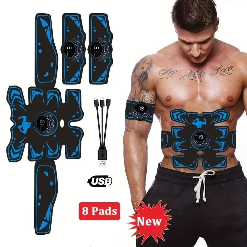 Smart EMS Abdominal Trainer Belt Home Fitness Equipment Fat Burning Machine Lazy Person's Gym Tools Abdominal Muscle Patch