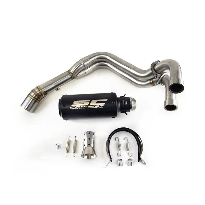 Exhaust Pipe Modification for Motorcycle MT07 Front Section Cannon Tail Section 2014-2024