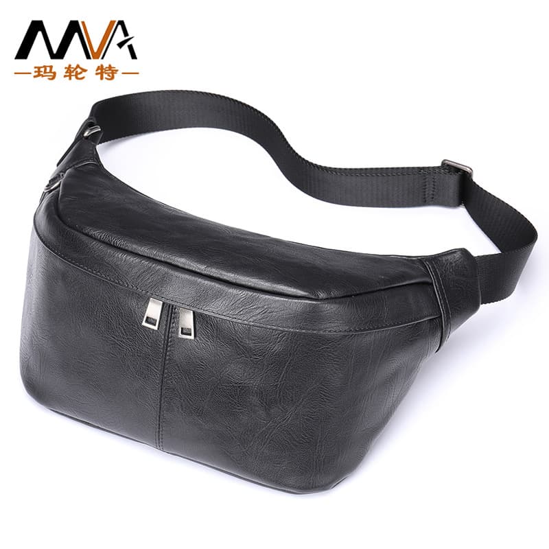Malunte Cowhide Business Waist Bag Large Capacity Running Jianghu Men's Multifunctional Crossbody Genuine Leather Men Bag