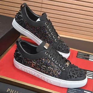 Men's shoes spring new breathable genuine leather board shoes men's trendy versatile fashion sequins men's flat lace-up casual shoes