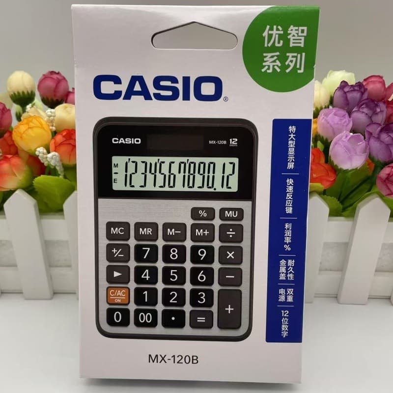 CASIO Solar Desktop Office Calculator for Export Cross-border MX-120B Business Computer