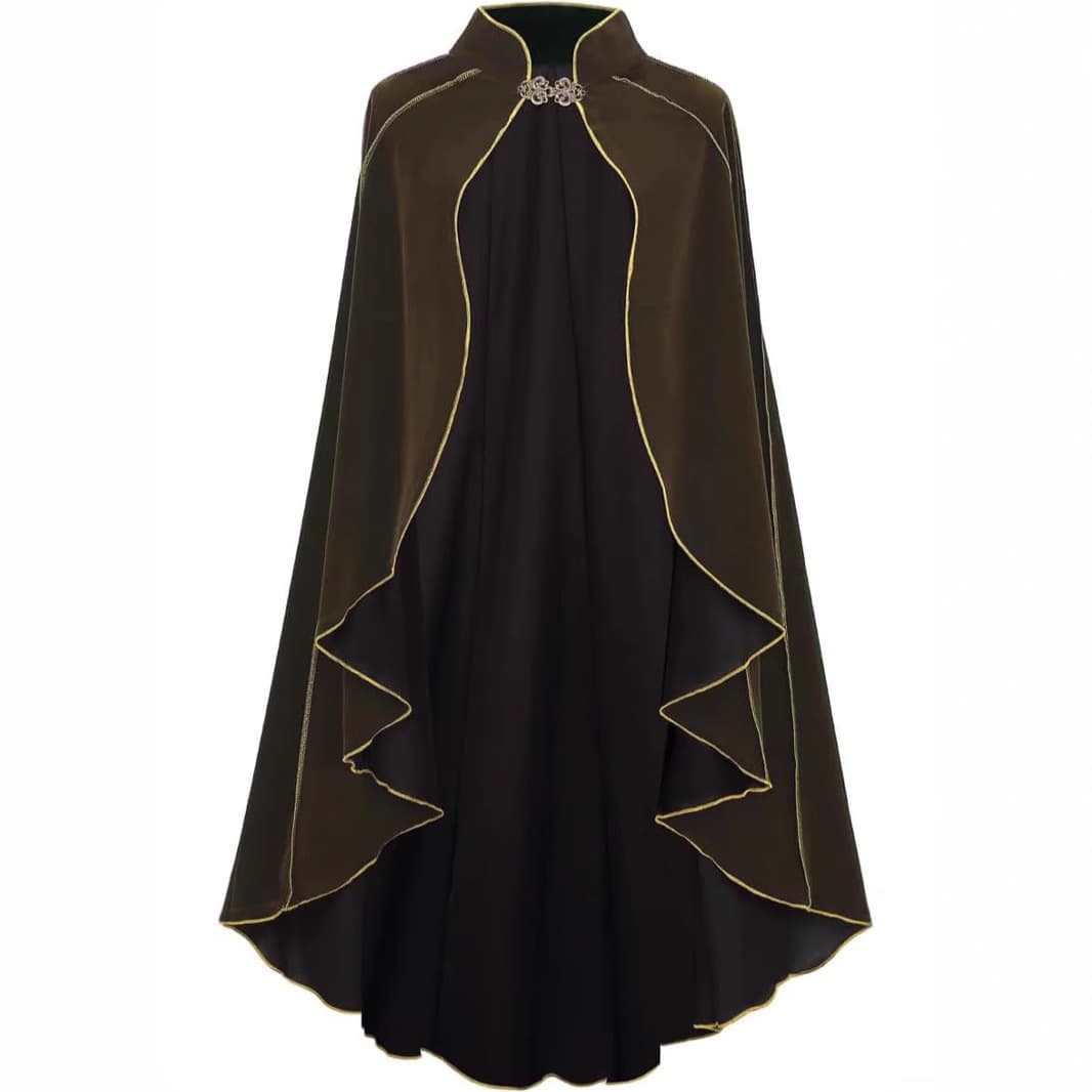 Cross-border new medieval suede cloak retro Phnom Penh Halloween cloak stage performance costumes in stock