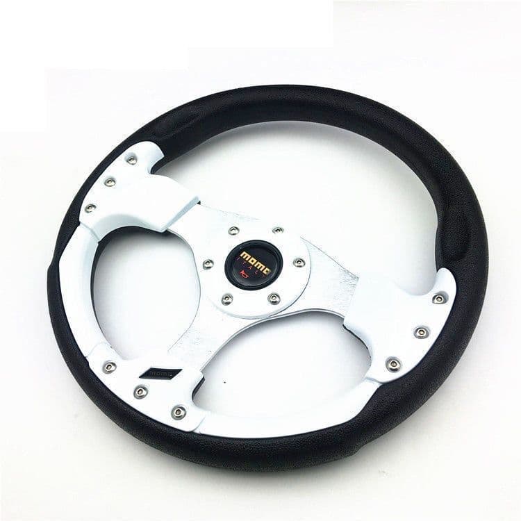 Racing Style Steering Wheel 13 inch Steering Wheel Custom 14 inch Universal Wood Grain Steering Wheel for Small Cars