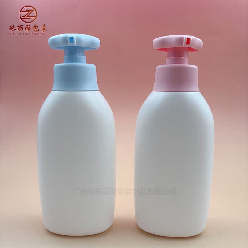 Factory Stock Four-Leaf Pump 300ml Children's Shampoo Shower Gel PE Material Cleaning Product Packaging