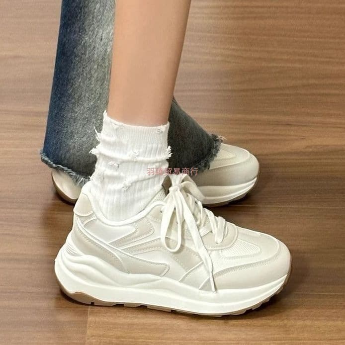 Campus Lightweight Running Soft Sole Sports Shoes Women 2025 Spring Autumn New Versatile Student Thick Sole Dad Shoes Forrest Gump Shoes