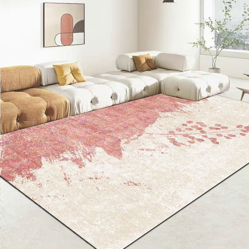 Living Room Carpet, Washable, Stain-Resistant, Anti-Fall Coffee Table Rug, Luxury Nordic Style, Full Coverage Large Area Floor Mat for Home Use