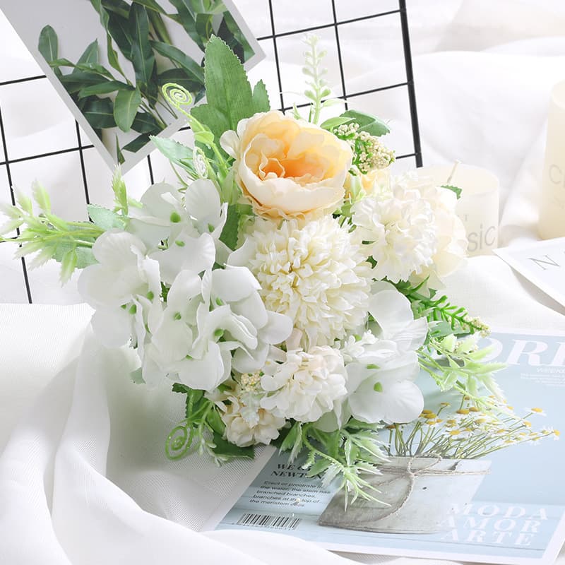 7-Branch Bouquet Artificial Flower Wedding Flower Home Decoration Bouquet Artificial Rose Bridal Bouquet Fake Flower Wholesale