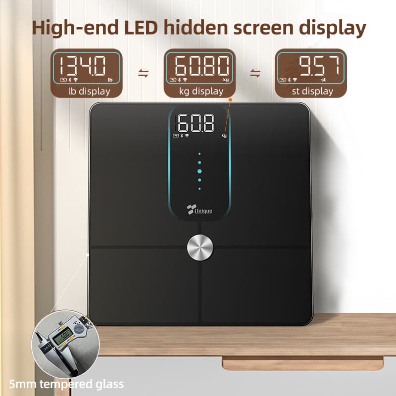 Body fat scale, Bluetooth WiFi, smart, accurate, small electronic scale, body fat scale, accurate body fat measurement scale.